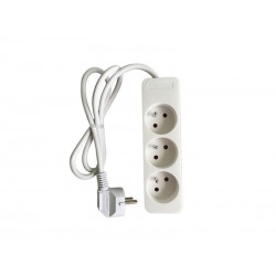 Multiprise Filaire 3 Prises Blanc 1M Lexman