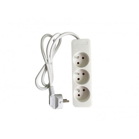 Multiprise Filaire 3 Prises Blanc 1M Lexman