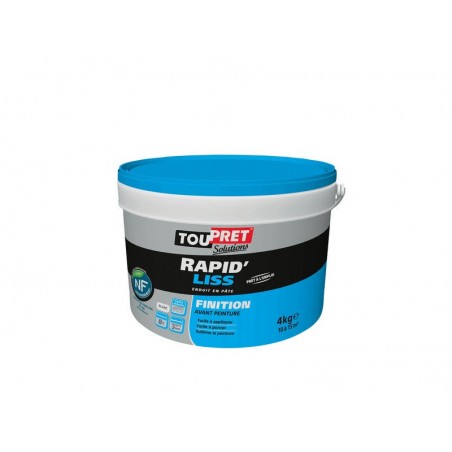 Enduit De Lissage Toupret Rapid Liss 4 Kg En Pâte Pour Mur - Plafond Intérieur