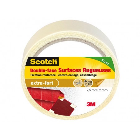 Rouleau Adhésif Double Face Surfaces Rugueuses Scotch L.7.5 M X L.32 Mm -  - meilleure qualité