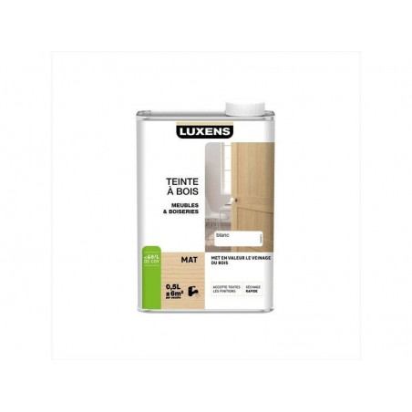 Teinte à bois LUXENS 0.5L blanc mat