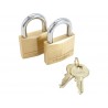 Master Lock 140Eurt Lot de 2 Cadenas à Clé En Laiton Doré 6 X 4 X 13 Cm