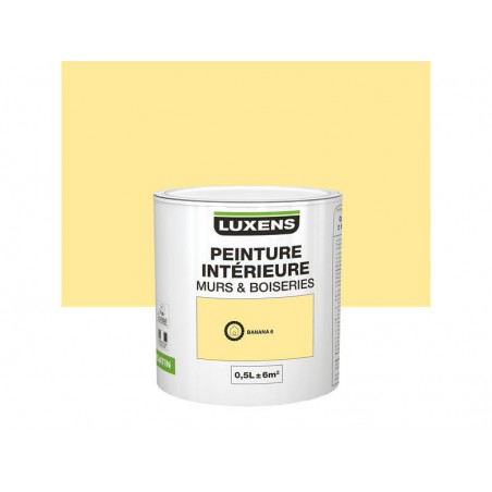 Peinture Mur Et Boiserie Luxens Banana 6 SatinÃ© 0.5 L
