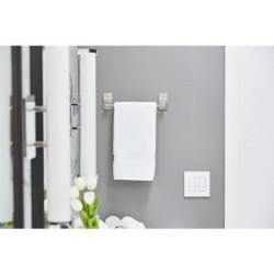 Porte-serviettes 1 Barre Fixe Nickel Satiné -  - meilleure qualité