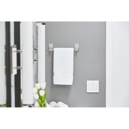 Porte-serviettes 1 Barre Fixe Nickel Satiné -  - meilleure qualité