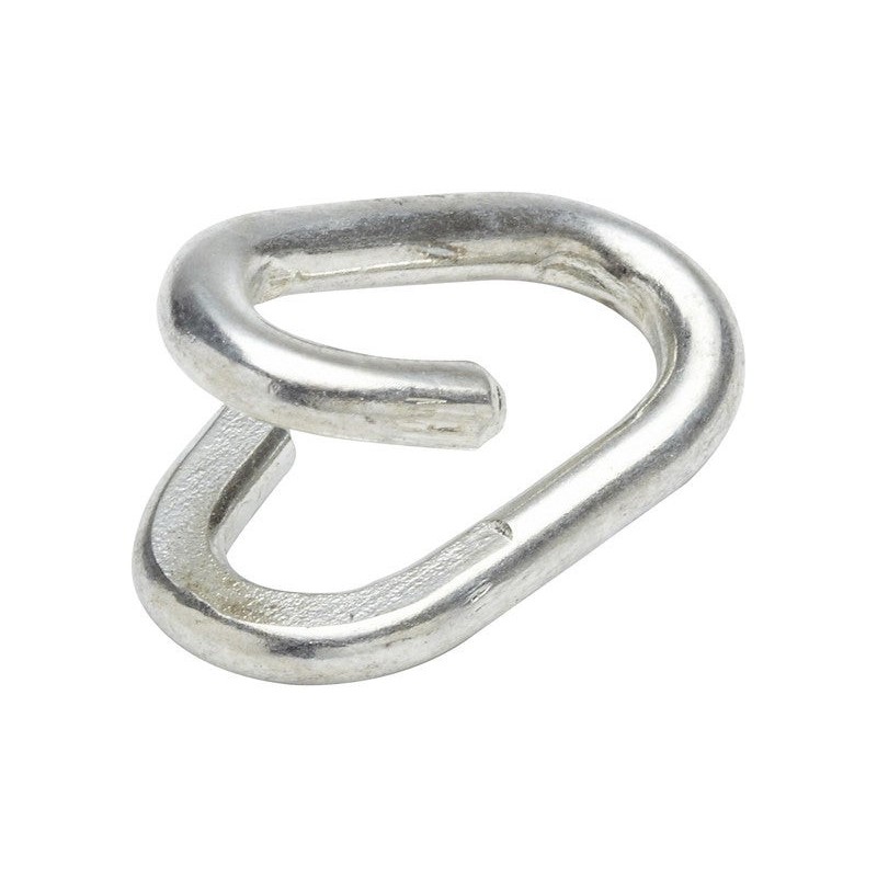 Lot de 4 Mailles De Jonction Acier Zingué Standers L.23 X L.14 X Ep.3 Mm