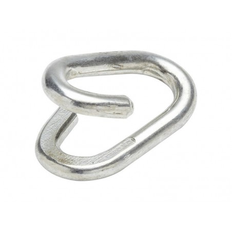 Lot de 4 Mailles De Jonction Acier Zingué Standers L.23 X L.14 X Ep.3 Mm