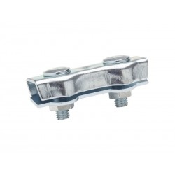 Lot de 2 serre-cables acier zinguéDiam.4 X L.42 X L.18.5 Mm