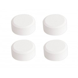 Jeu de 4 fixations miroirs rondes blanches -  - meilleure qualité