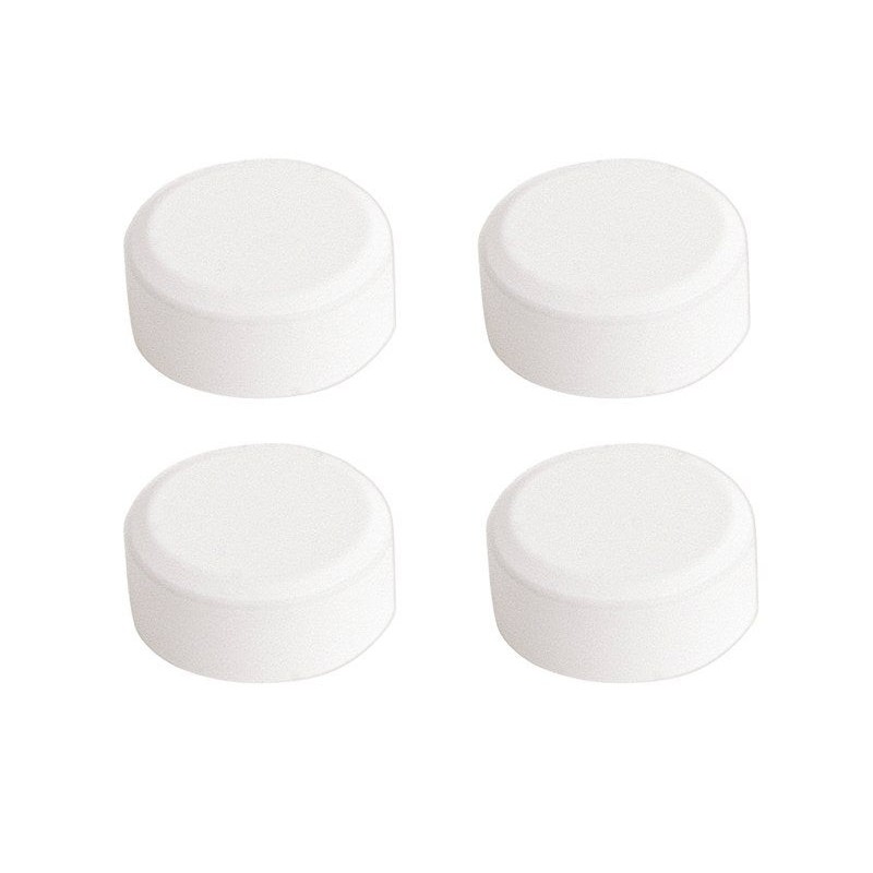 Jeu de 4 fixations miroirs rondes blanches -  - meilleure qualité