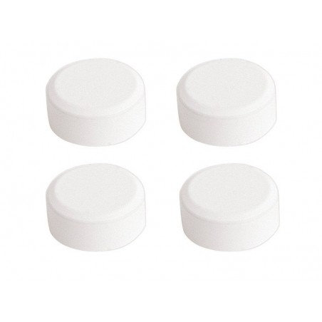 Jeu de 4 fixations miroirs rondes blanches -  - meilleure qualité