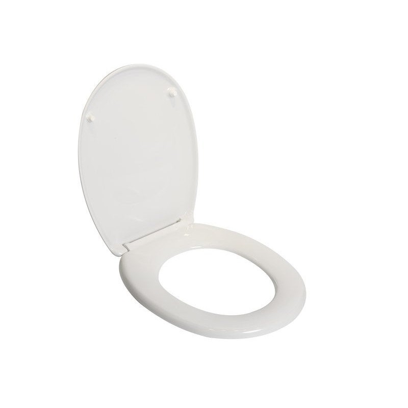 Abattant avec frein de chute plastique thermodur Sparta blanc n°0