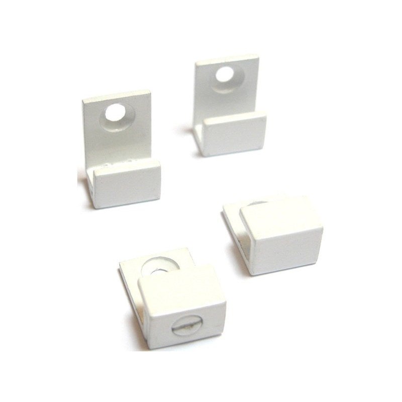 Fixations miroirs U blanches -  - meilleure qualité