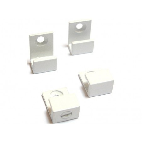 Fixations miroirs U blanches -  - meilleure qualité