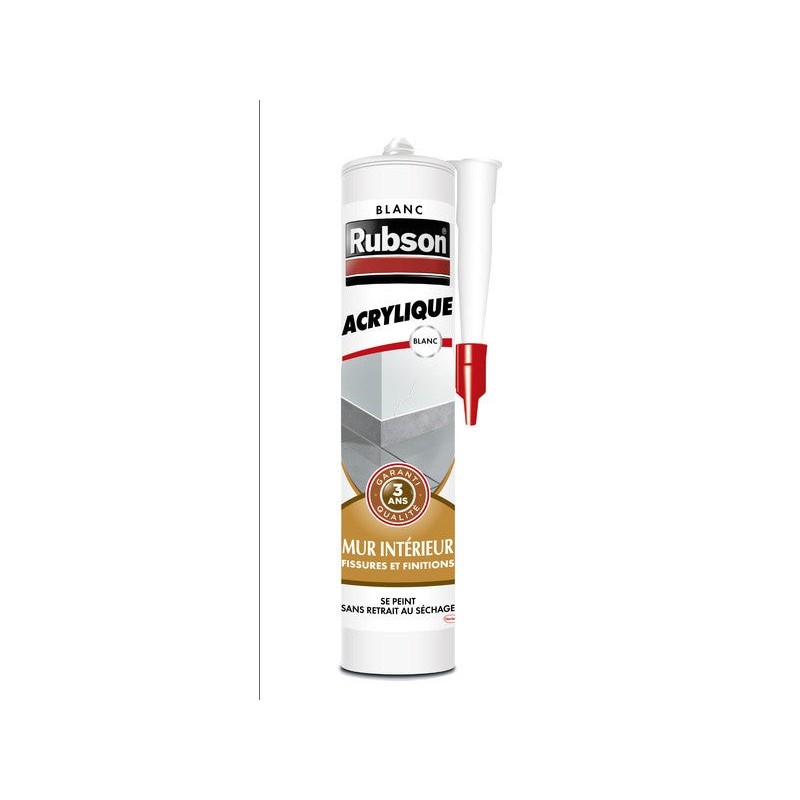 Mastic détanchéité mur intérieur finition 280 Ml Blanc
