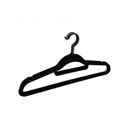 Lot de 4 cintres plastique noir H.23 x l.45 x P.2.4 cm