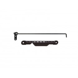 Crochet sur platine et crémaillère acier prépeint H.70 X L.350 X P.20 Mm