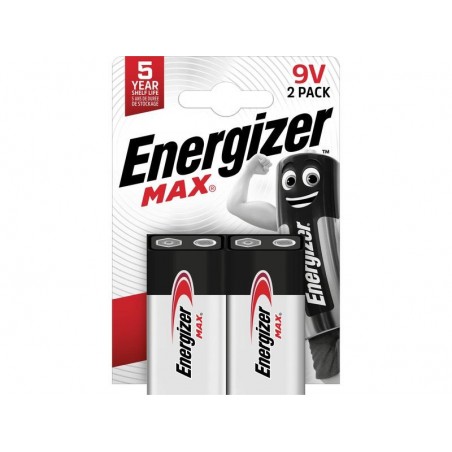 Lot de 2 Piles Alcaline 9 V Max 9 V Energizer