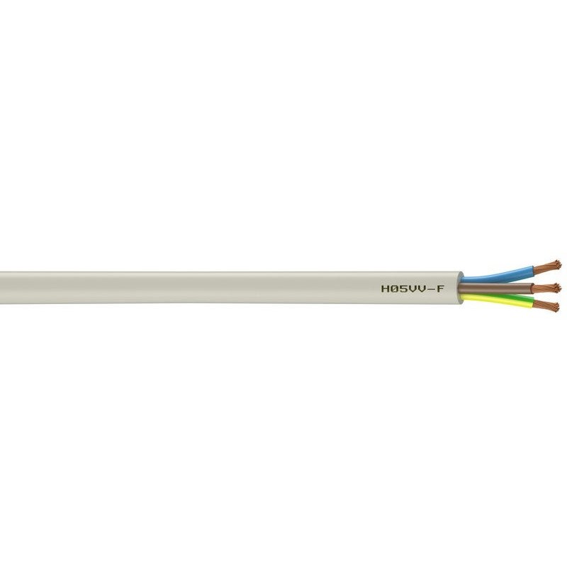 Cable ho5vvf 3g2.5mm2 10m blanc