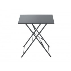 Table de jardin NATERIAL Flora carré gris anthracite 2 personnes