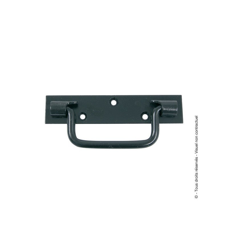 Poignée sur platine acier Prépeint H.25 X L.160 X P.10 Mm