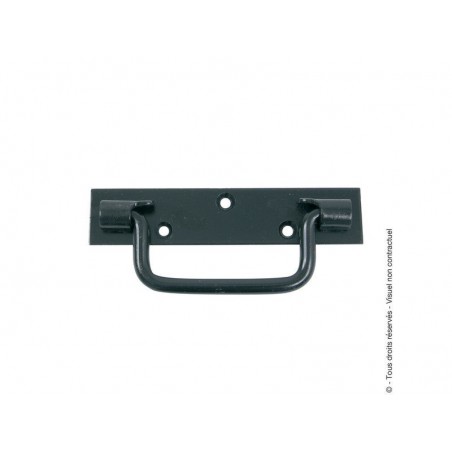 Poignée sur platine acier Prépeint H.25 X L.160 X P.10 Mm