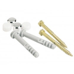 Lot de 2 Chevilles Clips Pour Fixation Wc L.9 X H.8 Cm