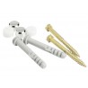 Lot de 2 Chevilles Clips Pour Fixation Wc L.9 X H.8 Cm