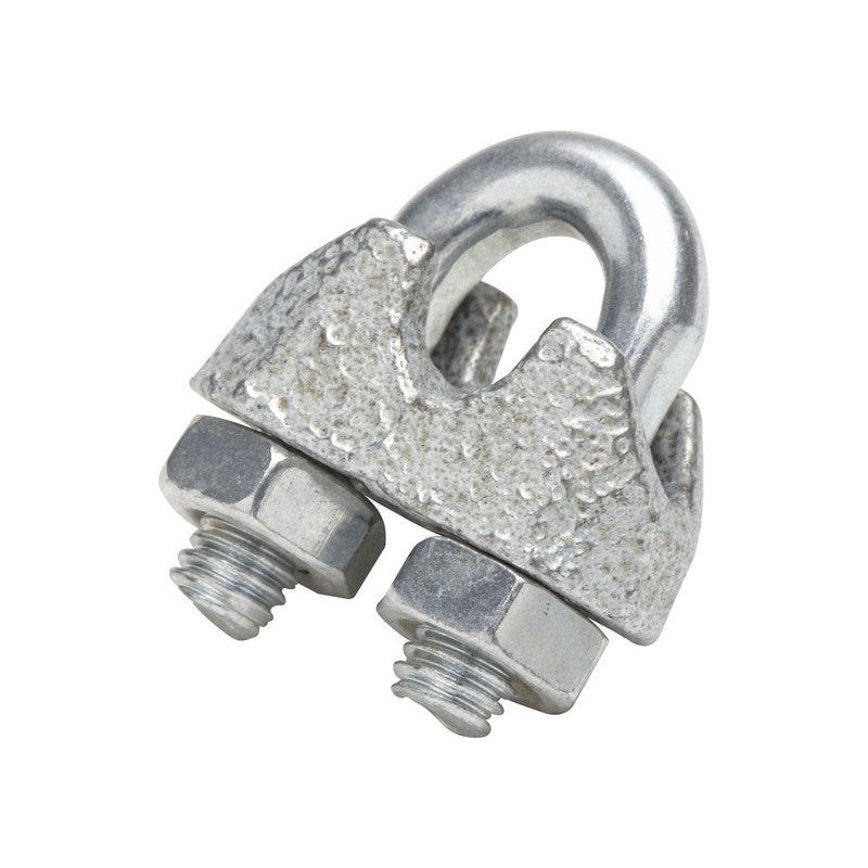 Lot de 2 Serre-Câbles Acier Zingué Standers Diam.3 X L.14 X L.12.5 Mm