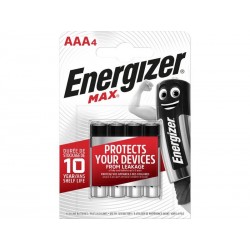 Lot de 4 Piles Alcalines Aaa Max 1.5 V Energizer