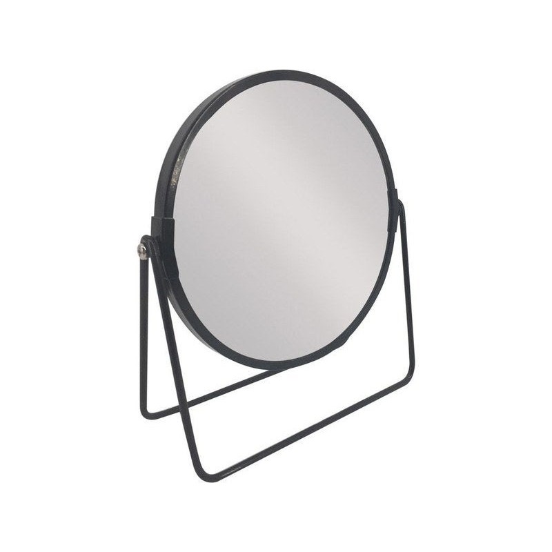 Miroir grossissant x2 rond à  poser basic noir -  - meilleure qualité