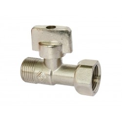 Robinet dArrêt Wc à clapet droit laiton nickelé