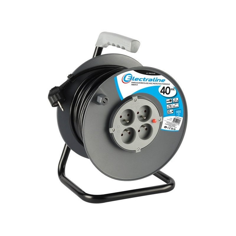 Eouleur de câble électrique bricolage avec terre L. 40 M Ho5Vvf 3G1.5 noir