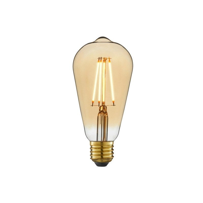 Ampoule décorative led à filament ambré edison E27 40 W LEXMAN