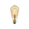 Ampoule décorative led à filament ambré edison E27 40 W LEXMAN