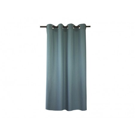 Rideau tamisant coton Sunny vert aqua l.140 x H.280 cm INSPIRE