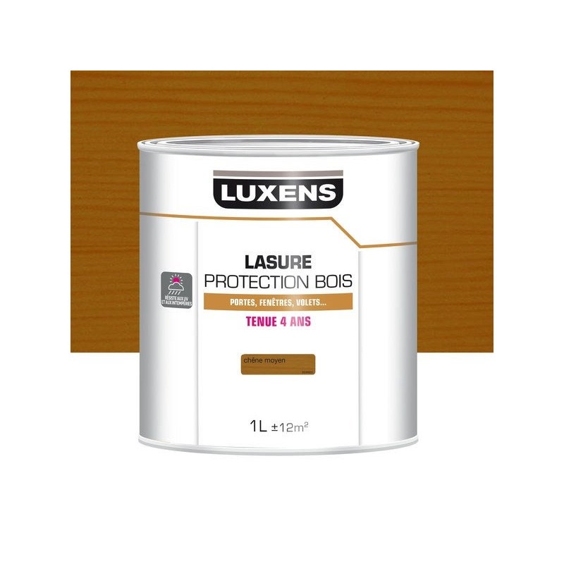 Lasure LUXENS4 ans chÃªne moyen satinÃ© 1 l