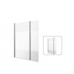 Pare-baignoire pivotant sérigraphié chromé H.140xl.115 cm -  - meilleure qualité