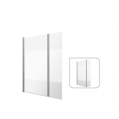 Pare-baignoire pivotant sérigraphié chromé H.140xl.115 cm -  - meilleure qualité