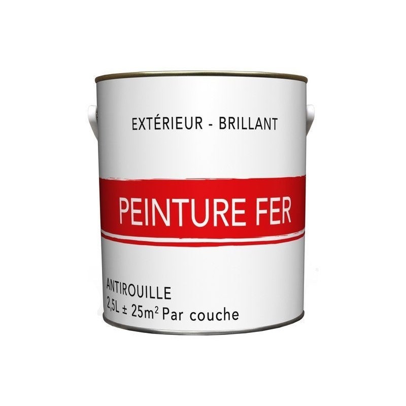 Peinture Fer Extérieur Noir Glossy 2.5 L