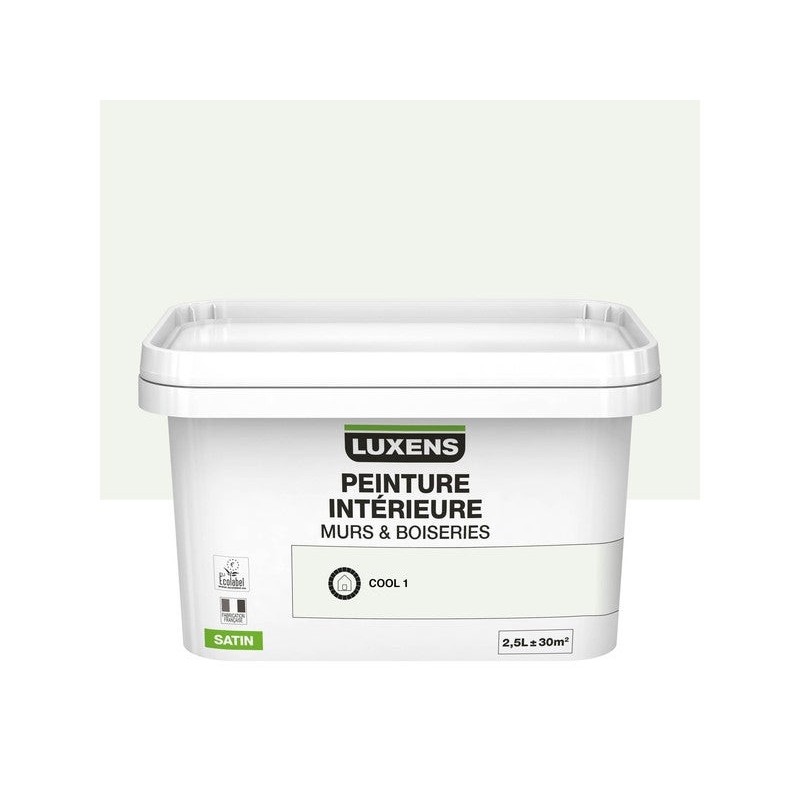 Peinture Mur Et Boiserie Luxens Cool 1 SatinÃ© 2.5 L
