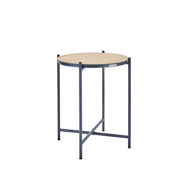 Table d'appoint effet bois Mobis diamètre 43 cm -  - meilleure qualité