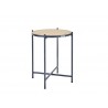 Table d'appoint effet bois Mobis diamètre 43 cm -  - meilleure qualité