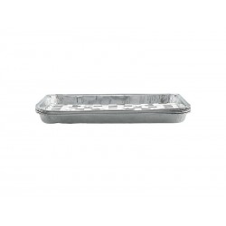 Lot de 5 barquettes en aluminium NATERIAL pour barbecue L.23 x l.4 x H.34 cm
