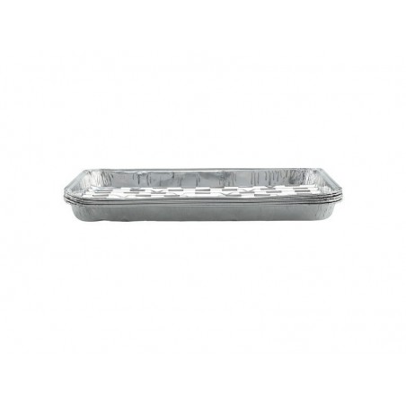 Lot de 5 barquettes en aluminium NATERIAL pour barbecue L.23 x l.4 x H.34 cm
