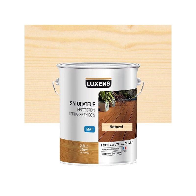 Saturateur Luxens Saturateur Protection Terrasse En Bois 2.5 L Naturel