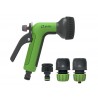 Set Pistolet darrosage Réglable Geolia 8 Jets + 2 Raccords 12.5-15 Mm
