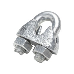 Lot de 2 Serre-Câbles Acier Zingué Standers Diam.5 X L.11 X L.9 Mm