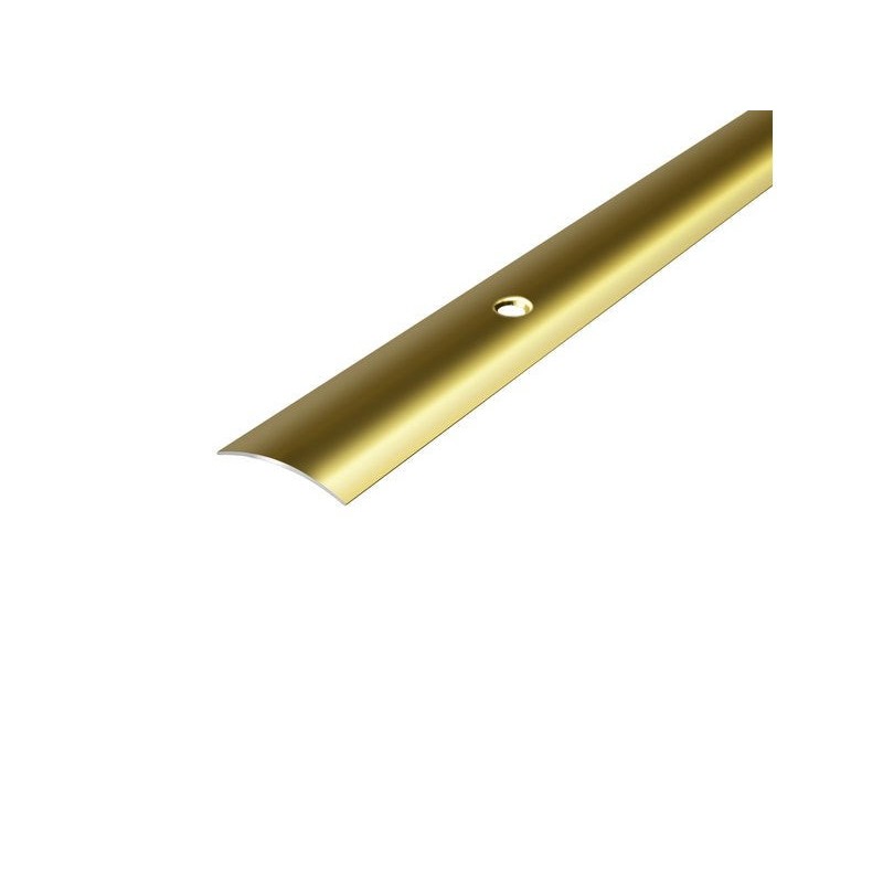 Barre de seuil adhésive ou à visser métal 830x30mm Brillant Métallique