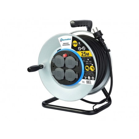 Eouleur de câble électrique chantier avec terre L. 25 M Ho7Rnf 3G2.5 noir